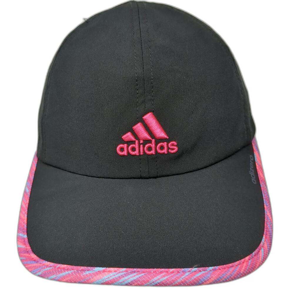 Adidas Baseball Cap Black One Size adizero Strapback Embroidered Athletic Hat